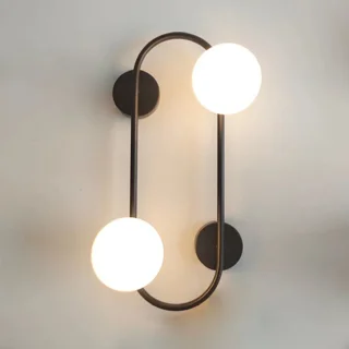 چراغ دیوارکوب مدرن ۲ شعله مدل اوال